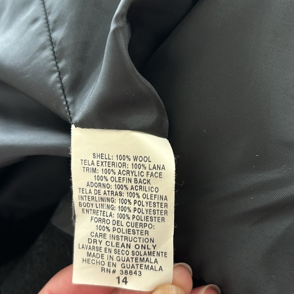 Rothschild girls wool winter coat black 14 - Picture 5 of 5